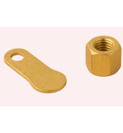 Precision Brass Earth Tags and Nuts for Electrical Grounding, Durable Corrosion-Resistant Components for Cable Glands, Panel Assemblies, and Industrial Earthing Applications